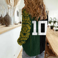Aotearoa Australia Rugby Custom Women Casual Shirt Maori and Aboriginal Art Sporty Style LT03 - Polynesian Pride