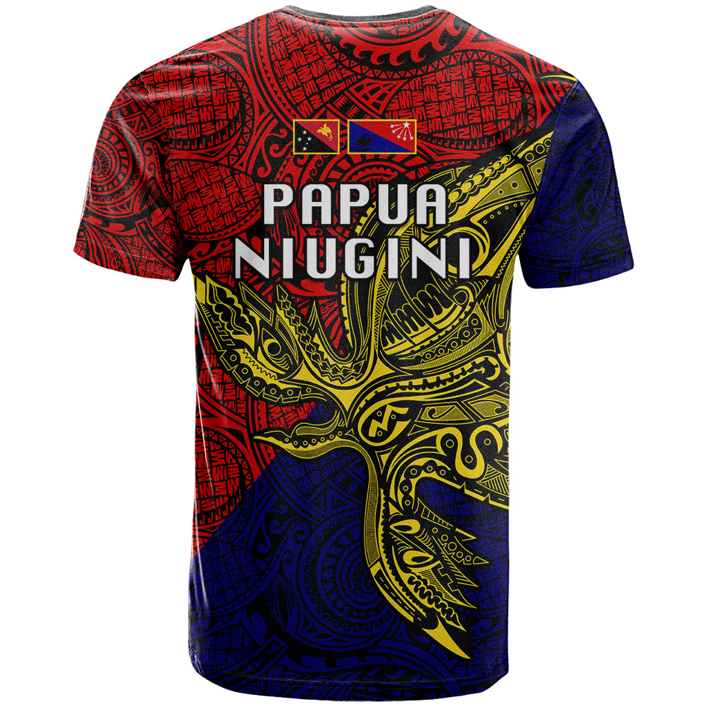 Papua New Guinea Central Province T Shirt PNG Birds Of Paradise Polynesian Arty Style LT03 - Polynesian Pride