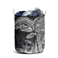 Hawaiian Reef Triggerfish Laundry Basket Polynesian Art with Tribal Humuhumunukunukuapua'a LT03 - Polynesian Pride
