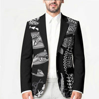 Hawaiian Reef Triggerfish Blazer Polynesian Art with Tribal Humuhumunukunukuapua'a LT03 - Polynesian Pride