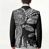 Hawaiian Reef Triggerfish Blazer Polynesian Art with Tribal Humuhumunukunukuapua'a LT03 - Polynesian Pride