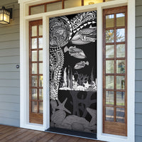 Hawaiian Reef Triggerfish Door Cover Polynesian Art with Tribal Humuhumunukunukuapua'a LT03 - Polynesian Pride