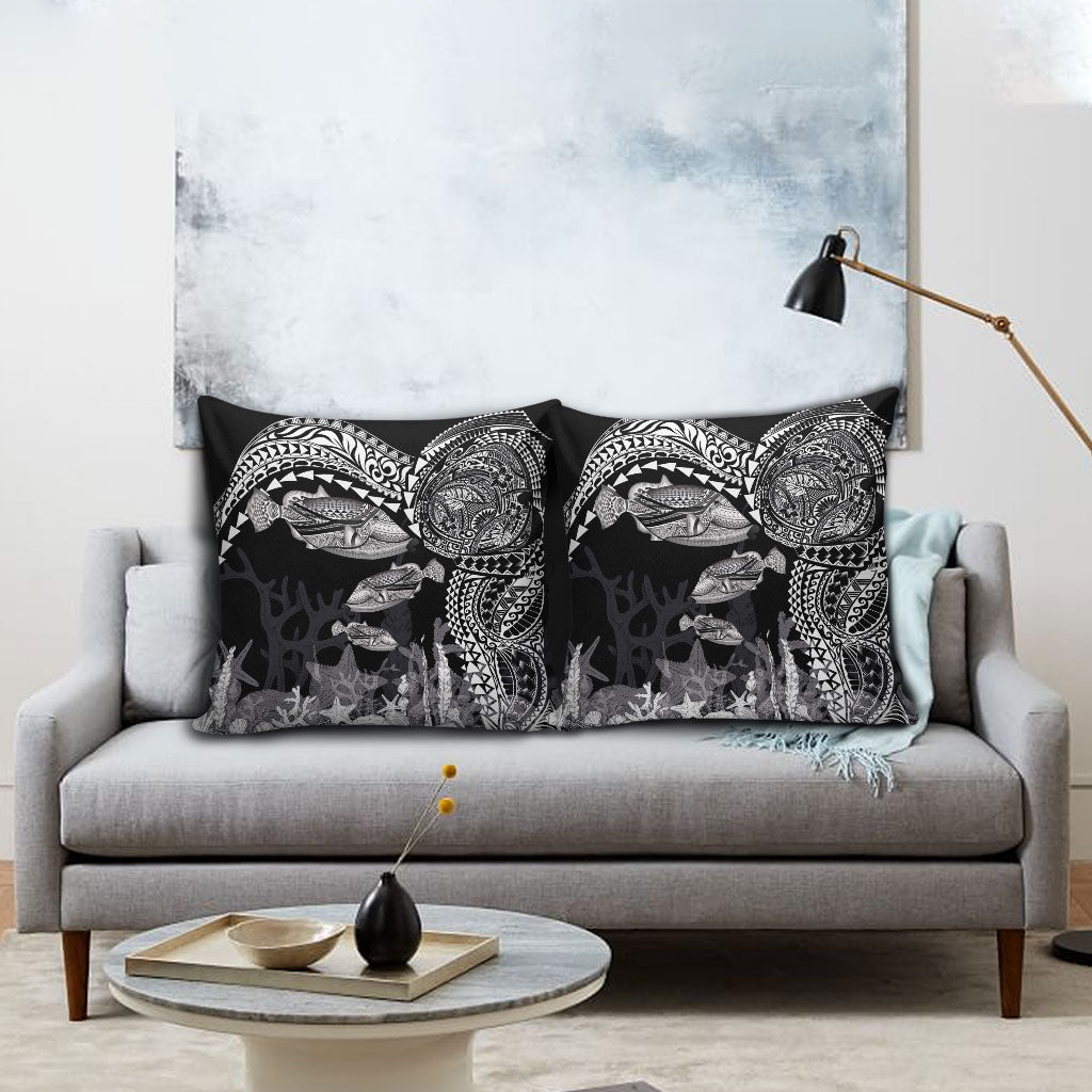 Hawaiian Reef Triggerfish Pillow Cover Polynesian Art with Tribal Humuhumunukunukuapua'a LT03 - Polynesian Pride