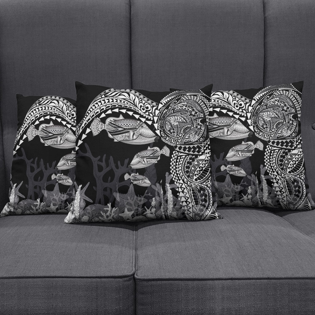 Hawaiian Reef Triggerfish Pillow Cover Polynesian Art with Tribal Humuhumunukunukuapua'a LT03 - Polynesian Pride