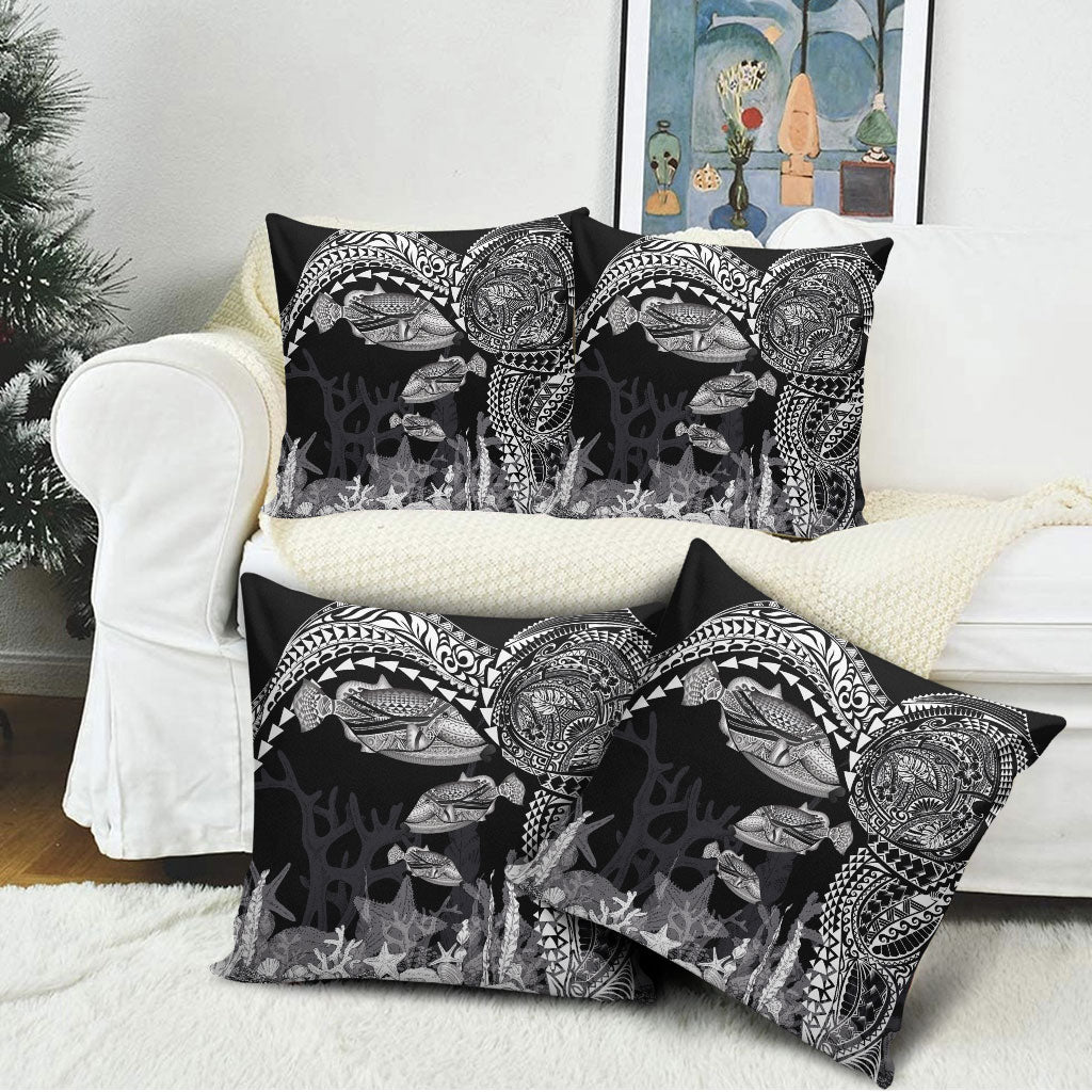 Hawaiian Reef Triggerfish Pillow Cover Polynesian Art with Tribal Humuhumunukunukuapua'a LT03 - Polynesian Pride
