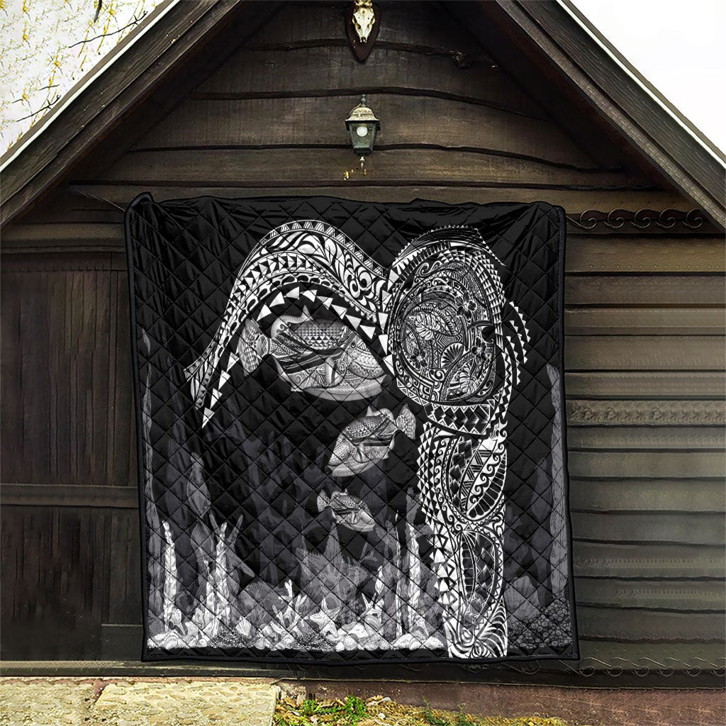 Hawaiian Reef Triggerfish Quilt Polynesian Art with Tribal Humuhumunukunukuapua'a LT03 - Polynesian Pride