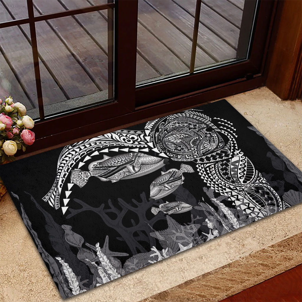 Hawaiian Reef Triggerfish Rubber Doormat Polynesian Art with Tribal Humuhumunukunukuapua'a LT03 - Polynesian Pride
