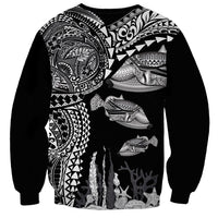Hawaiian Reef Triggerfish Sweatshirt Polynesian Art with Tribal Humuhumunukunukuapua'a LT03 - Polynesian Pride