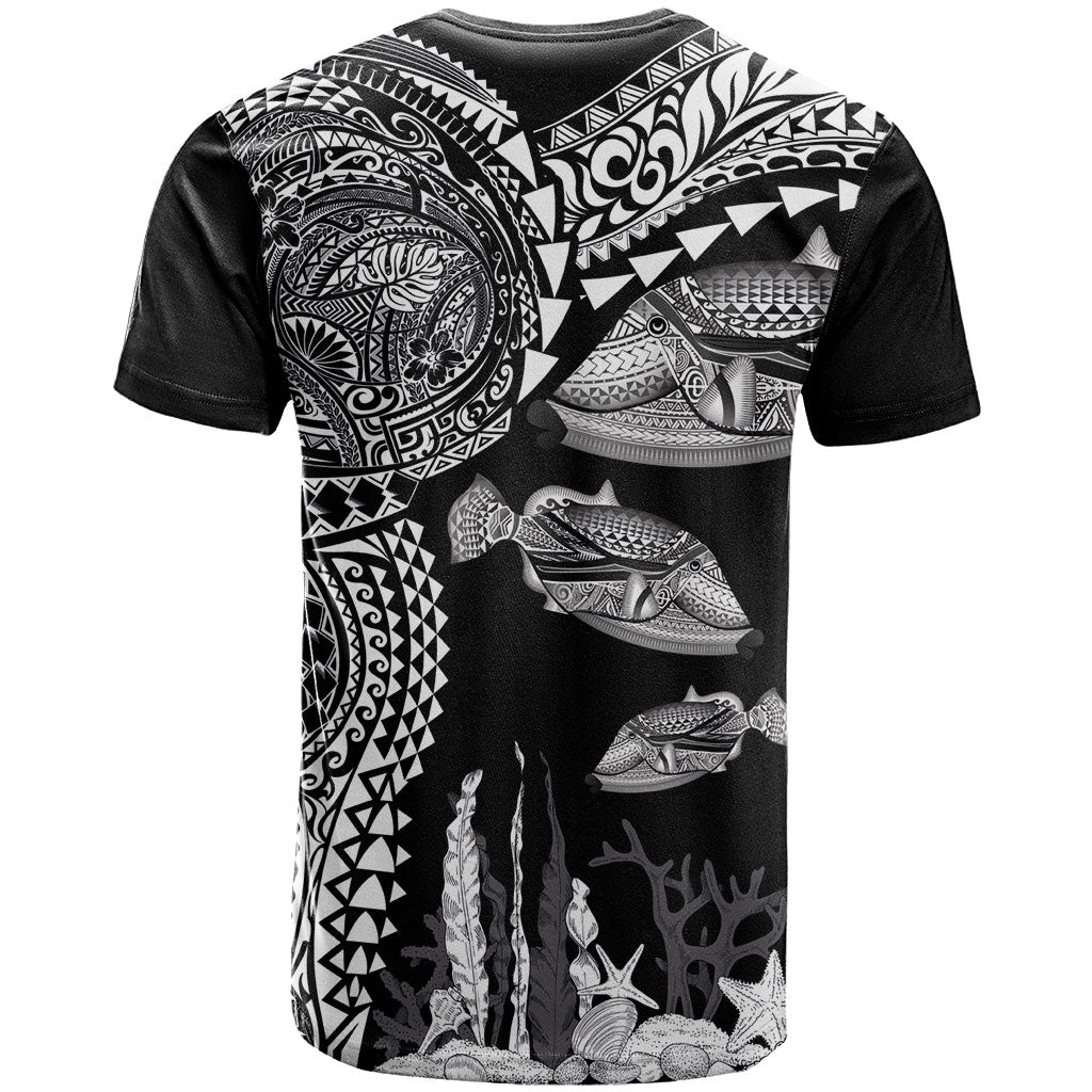 Hawaiian Reef Triggerfish T Shirt Polynesian Art with Tribal Humuhumunukunukuapua'a LT03 - Polynesian Pride