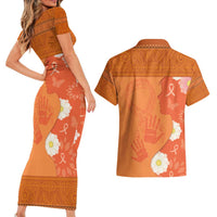 International Day for the Elimination of Violence Against Women Couples Matching Short Sleeve Bodycon Dress and Hawaiian Shirt Polynesian Pattern LT03 - Polynesian Pride