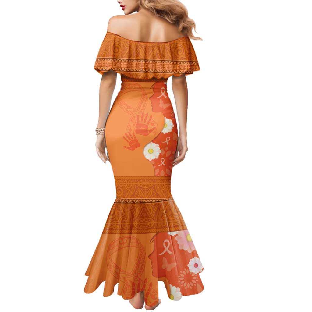 International Day for the Elimination of Violence Against Women Family Matching Mermaid Dress and Hawaiian Shirt Polynesian Pattern LT03 - Polynesian Pride