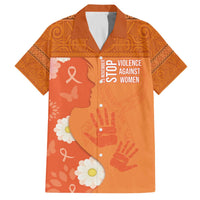 International Day for the Elimination of Violence Against Women Family Matching Off Shoulder Short Dress and Hawaiian Shirt Polynesian Pattern LT03 Dad's Shirt - Short Sleeve Orange - Polynesian Pride