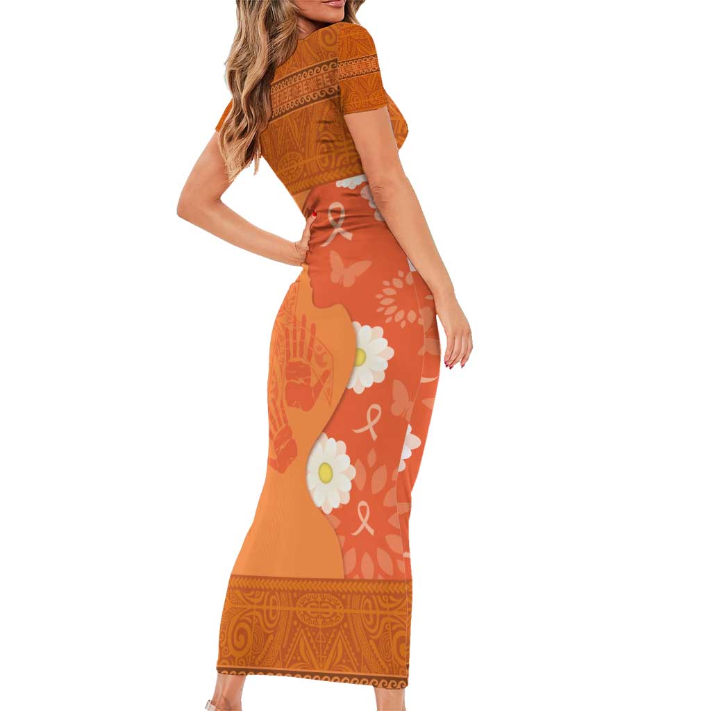 International Day for the Elimination of Violence Against Women Family Matching Short Sleeve Bodycon Dress and Hawaiian Shirt Polynesian Pattern LT03 - Polynesian Pride