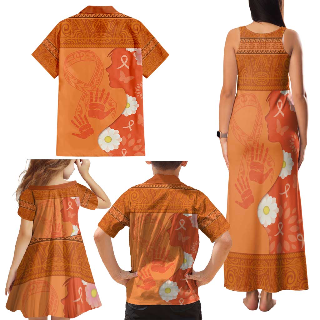 International Day for the Elimination of Violence Against Women Family Matching Tank Maxi Dress and Hawaiian Shirt Polynesian Pattern LT03 - Polynesian Pride