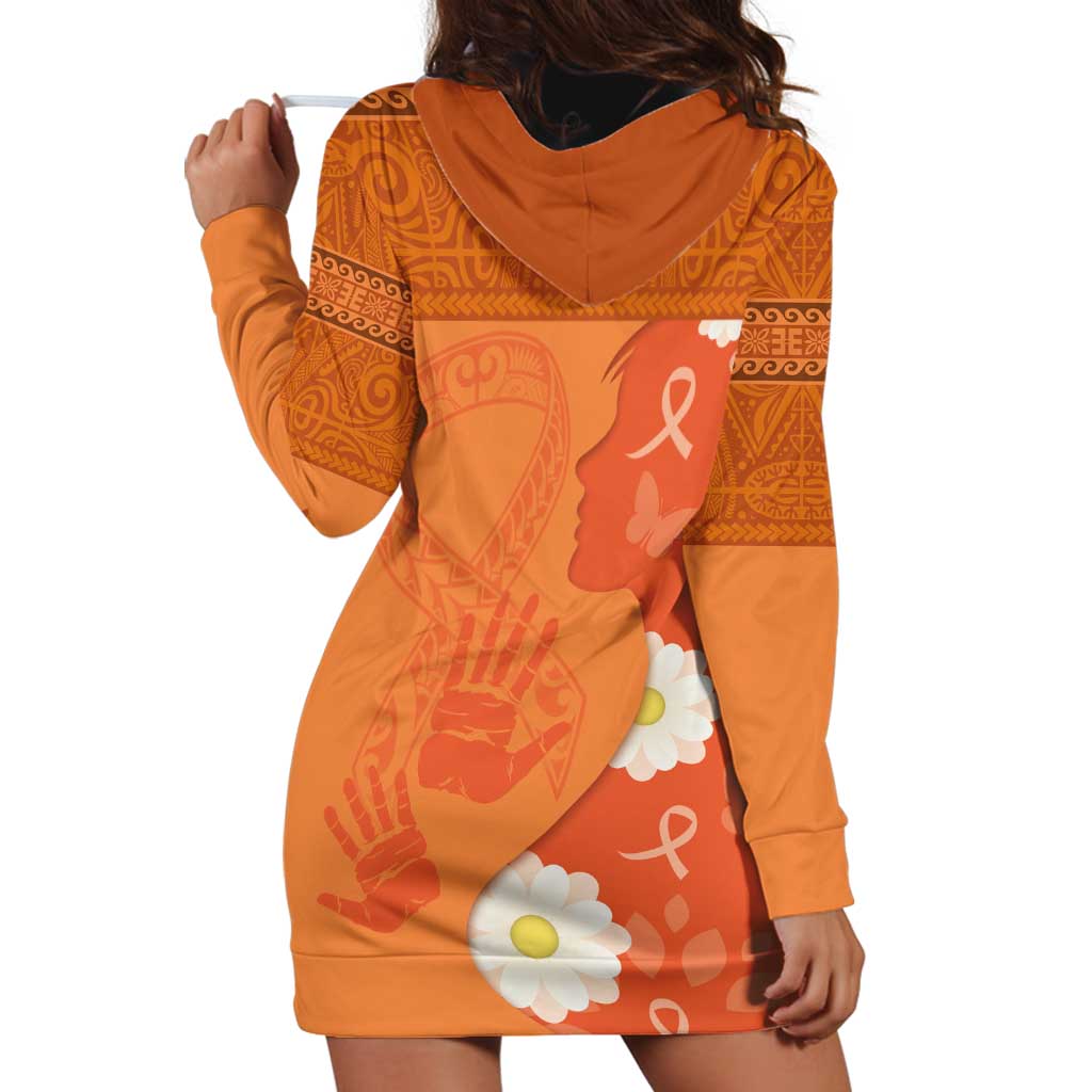 International Day for the Elimination of Violence Against Women Hoodie Dress Polynesian Pattern LT03 - Polynesian Pride