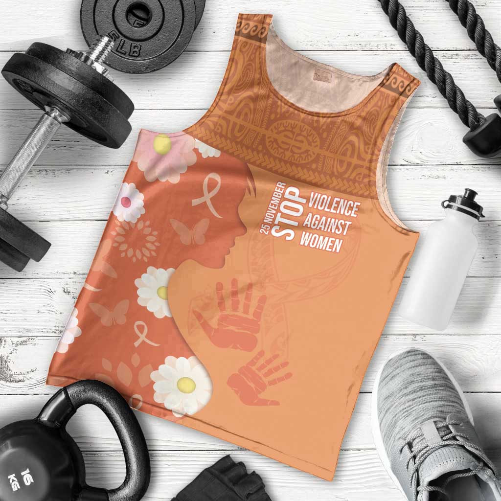 International Day for the Elimination of Violence Against Women Men Tank Top Polynesian Pattern