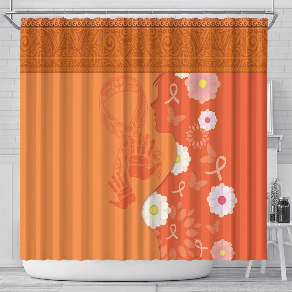 International Day for the Elimination of Violence Against Women Shower Curtain Polynesian Pattern LT03 - Polynesian Pride