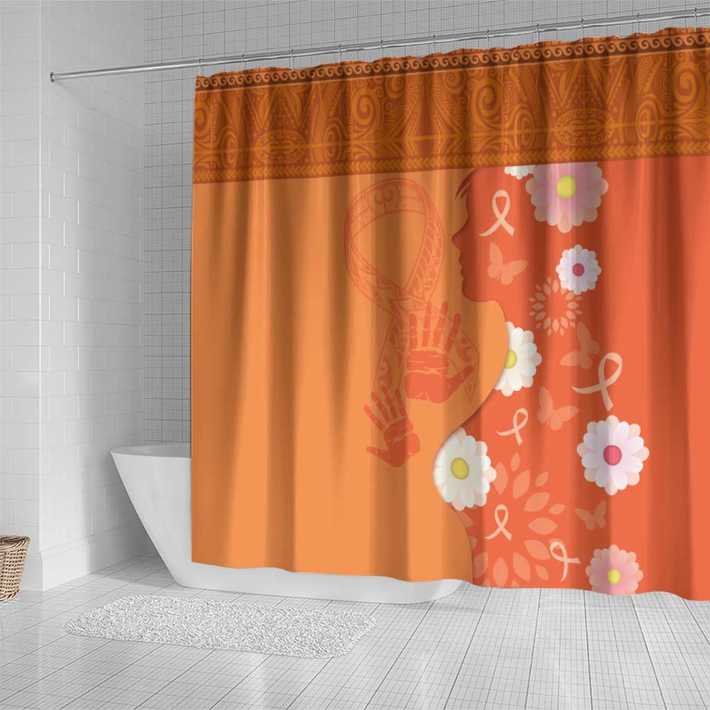 International Day for the Elimination of Violence Against Women Shower Curtain Polynesian Pattern LT03 - Polynesian Pride