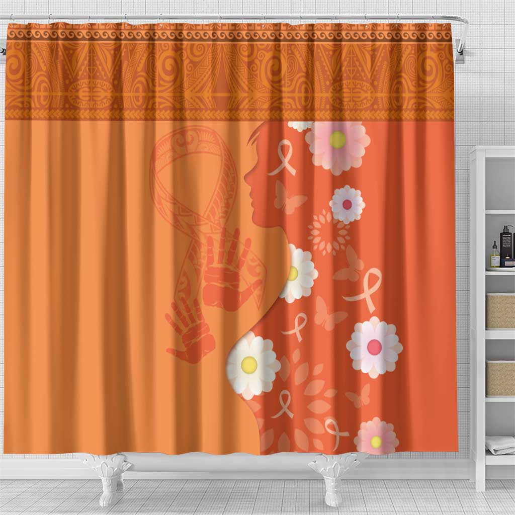 International Day for the Elimination of Violence Against Women Shower Curtain Polynesian Pattern LT03 - Polynesian Pride