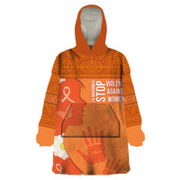 International Day for the Elimination of Violence Against Women Wearable Blanket Hoodie Polynesian Pattern LT03 One Size Orange - Polynesian Pride