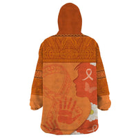 International Day for the Elimination of Violence Against Women Wearable Blanket Hoodie Polynesian Pattern LT03 - Polynesian Pride