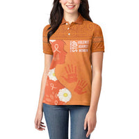 International Day for the Elimination of Violence Against Women Women Polo Shirt Polynesian Pattern