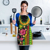 Hawaiian Independence Day Apron Kanaka Maoli Symbols With Tapa Motifs and Tropical Plants LT03 - Polynesian Pride