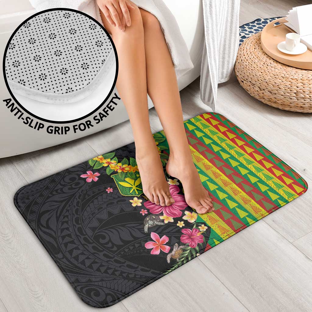 Hawaiian Independence Day Bathroom Set Kanaka Maoli Symbols With Tapa Motifs and Tropical Plants LT03 - Polynesian Pride