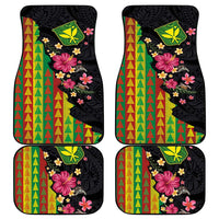 Hawaiian Independence Day Car Mats Kanaka Maoli Symbols With Tapa Motifs and Tropical Plants LT03 - Polynesian Pride