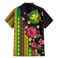 Hawaiian Independence Day Family Matching Mermaid Dress and Hawaiian Shirt Kanaka Maoli Symbols With Tapa Motifs and Tropical Plants LT03 - Polynesian Pride