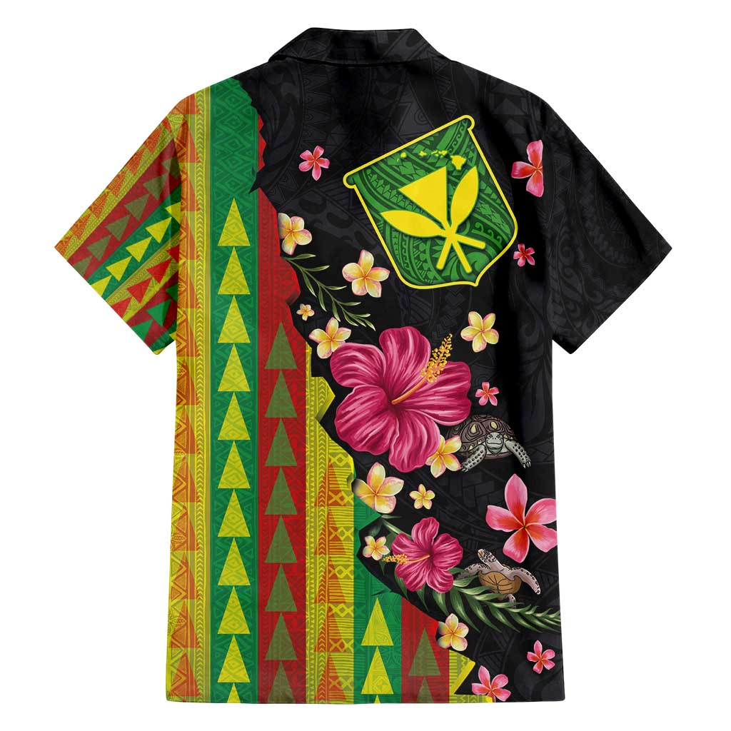 Hawaiian Independence Day Family Matching Off Shoulder Maxi Dress and Hawaiian Shirt Kanaka Maoli Symbols With Tapa Motifs and Tropical Plants LT03 - Polynesian Pride