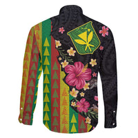 Hawaiian Independence Day Family Matching Off Shoulder Maxi Dress and Hawaiian Shirt Kanaka Maoli Symbols With Tapa Motifs and Tropical Plants LT03 - Polynesian Pride
