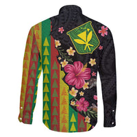 Hawaiian Independence Day Family Matching Short Sleeve Bodycon Dress and Hawaiian Shirt Kanaka Maoli Symbols With Tapa Motifs and Tropical Plants LT03 - Polynesian Pride
