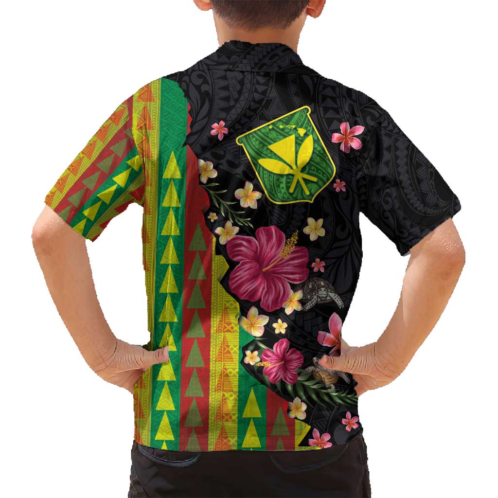Hawaiian Independence Day Family Matching Summer Maxi Dress and Hawaiian Shirt Kanaka Maoli Symbols With Tapa Motifs and Tropical Plants LT03 - Polynesian Pride