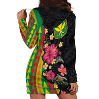 Hawaiian Independence Day Hoodie Dress Kanaka Maoli Symbols With Tapa Motifs and Tropical Plants LT03 - Polynesian Pride
