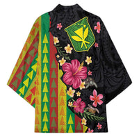 Hawaiian Independence Day Kimono Kanaka Maoli Symbols With Tapa Motifs and Tropical Plants LT03 - Polynesian Pride