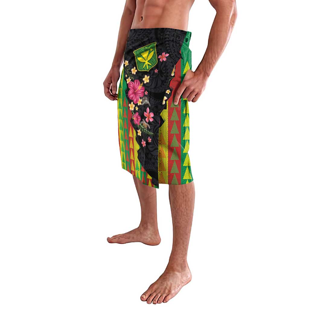 Hawaiian Independence Day Lavalava Kanaka Maoli Symbols With Tapa Motifs and Tropical Plants LT03 - Polynesian Pride