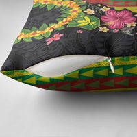 Hawaiian Independence Day Pillow Cover Kanaka Maoli Symbols With Tapa Motifs and Tropical Plants LT03 - Polynesian Pride