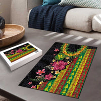 Hawaiian Independence Day Puzzle Kanaka Maoli Symbols With Tapa Motifs and Tropical Plants LT03 - Polynesian Pride