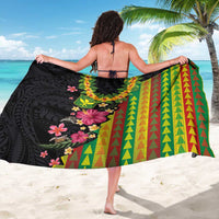 Hawaiian Independence Day Sarong Kanaka Maoli Symbols With Tapa Motifs and Tropical Plants LT03 - Polynesian Pride
