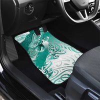 Personalised New Zealand Aotearoa Darts Masters Car Mats Maori Art Tattoo with Tribal Dart Symbol Teal Color LT03 - Polynesian Pride