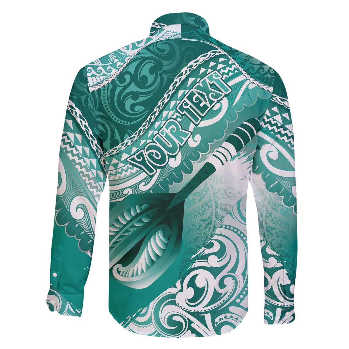 Personalised New Zealand Aotearoa Darts Masters Family Matching Off The Shoulder Long Sleeve Dress and Hawaiian Shirt Maori Art Tattoo with Tribal Dart Symbol Teal Color LT03 - Polynesian Pride