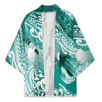 Personalised New Zealand Aotearoa Darts Masters Kimono Maori Art Tattoo with Tribal Dart Symbol Teal Color LT03 Unisex Teal - Polynesian Pride