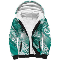 Personalised New Zealand Aotearoa Darts Masters Sherpa Hoodie Maori Art Tattoo with Tribal Dart Symbol Teal Color LT03 Unisex Teal - Polynesian Pride