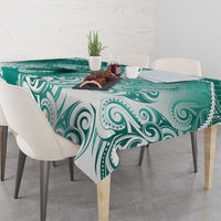 Personalised New Zealand Aotearoa Darts Masters Tablecloth Maori Art Tattoo with Tribal Dart Symbol Teal Color LT03 - Polynesian Pride