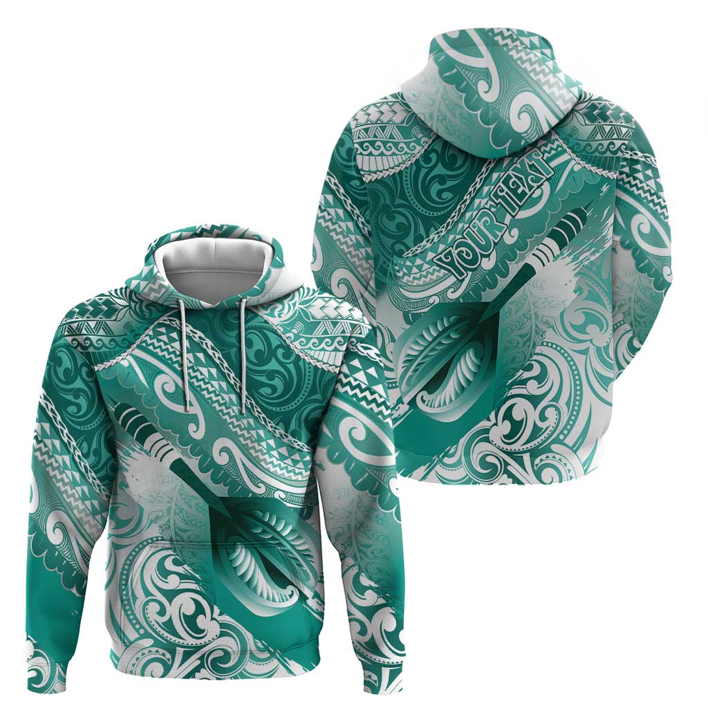Personalised New Zealand Aotearoa Darts Masters Zip Hoodie Maori Art Tattoo with Tribal Dart Symbol Teal Color LT03 - Polynesian Pride