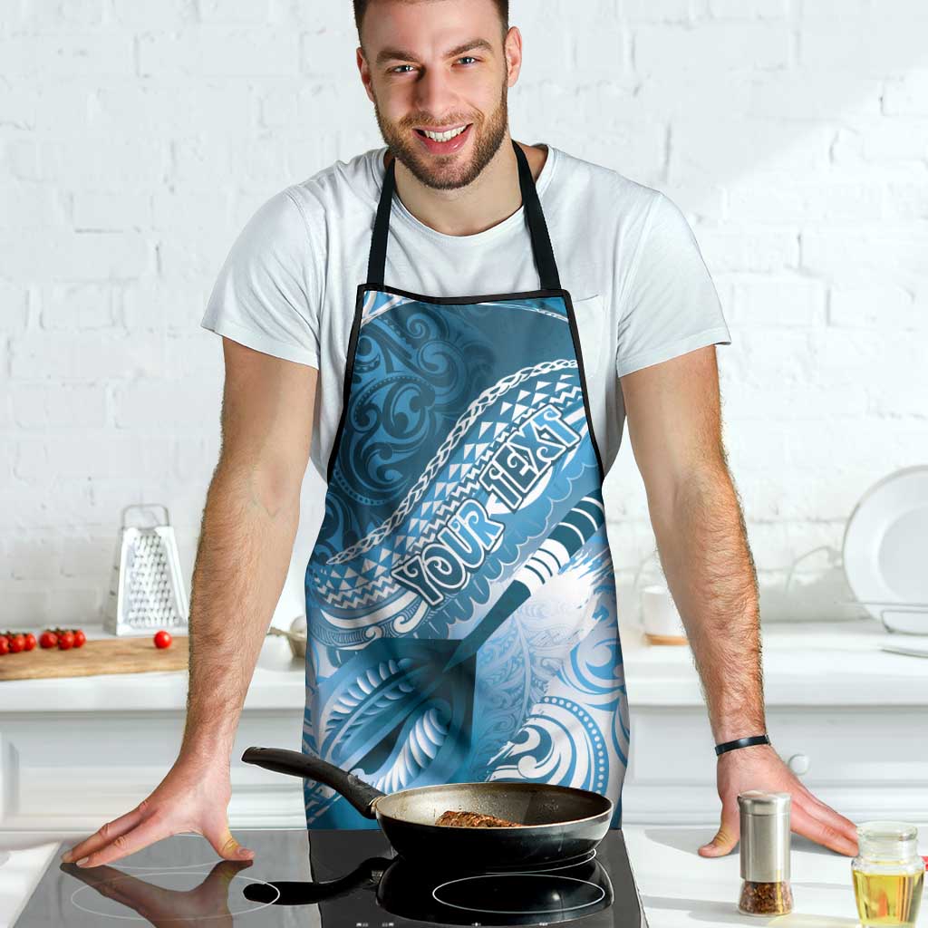 Personalised New Zealand Aotearoa Darts Masters Apron Maori Art Tattoo with Tribal Dart Symbol Blue LT03 - Polynesian Pride