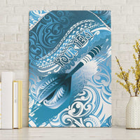 Personalised New Zealand Aotearoa Darts Masters Canvas Wall Art Maori Art Tattoo with Tribal Dart Symbol Blue LT03 Without Frame Blue - Polynesian Pride