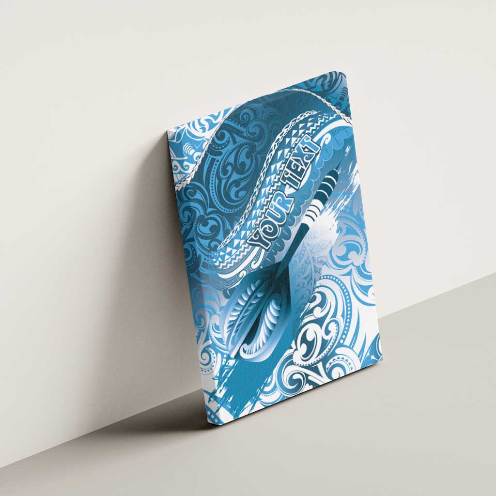 Personalised New Zealand Aotearoa Darts Masters Canvas Wall Art Maori Art Tattoo with Tribal Dart Symbol Blue LT03 - Polynesian Pride