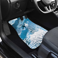 Personalised New Zealand Aotearoa Darts Masters Car Mats Maori Art Tattoo with Tribal Dart Symbol Blue LT03 - Polynesian Pride